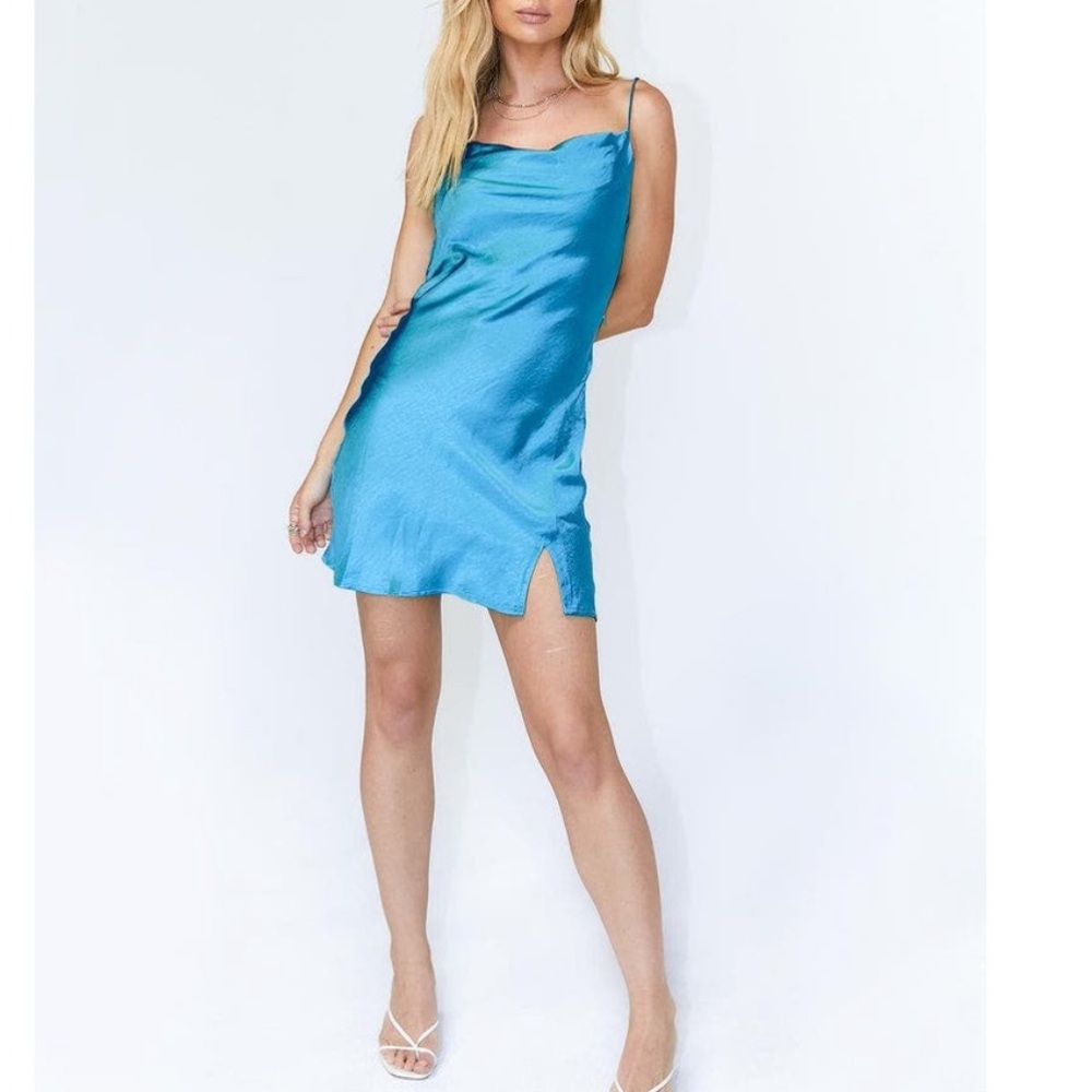 Princess Polly Alfie Mini Dress Blue - Picture 9 of 9